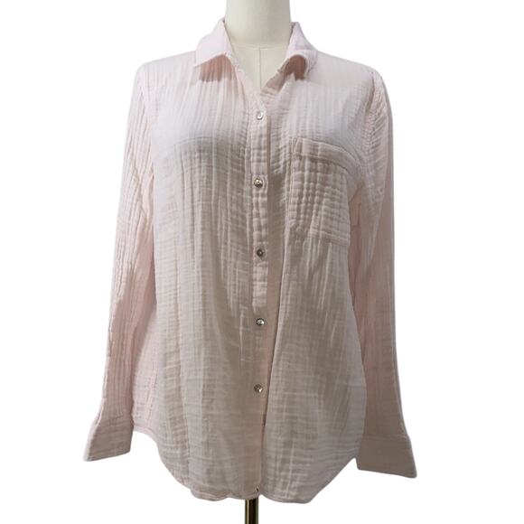 Rails Women's Collared Ellis Petal Button-Up Shirt Medium 100% Organic Cotton - Picture 1 of 9